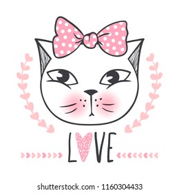 Cute Cat Bird Vector Illustration Stock Vector (Royalty Free) 719951524