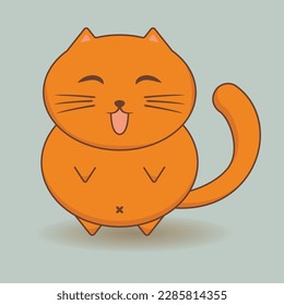 cute cat vector design illustration artwork. Suitable to use on t-shirt, sticker, mug, etc. eps 10
