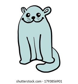 diseño vectorial de gatos lindo. Caricatura divertida.vector Ilustración de animales. fondo blanco
