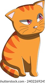 Ilustración de dibujos de vectores de gato recortado