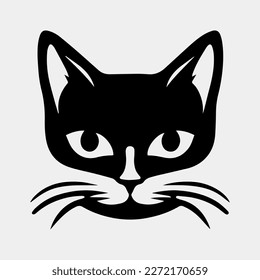 cute cat vector drawing isolated on white