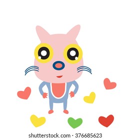 cute cat vector eps.10