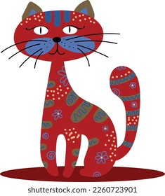 Cute cat.  Vector file for designs.
