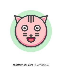 cute cat vector, with flat design style
