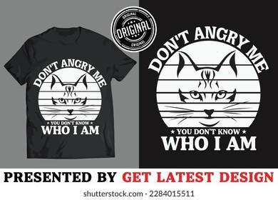 Cute Cat vector graphic custom t-shirt design, Vector template.   svg