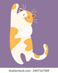 Cute cat vector icon art. simple cartoon doodle cat icon arts