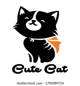 Cute Cat Vectorsymbol. Katze