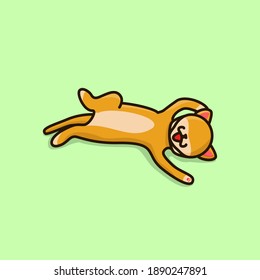 Cute Cat Vector Icon Illustration. Cat Icon Concept White Isolated. Flat Cartoon Style Suitable for Web Landing Page, Banner, Flyer, Sticker