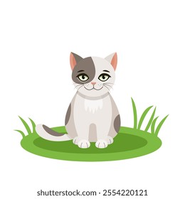 Cute cat vector, icon vector illustration, cat silhouette on white background, eps, png, cat vector,
Cat print. Cute kitten.