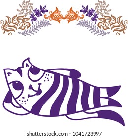 Cute cat. Vector illustration