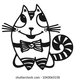 Cute cat. Vector illustration