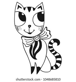 Cute cat. Vector illustration