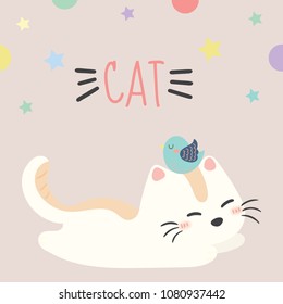 cute cat vector illustration 