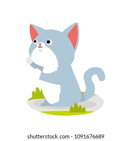 Cute cat. Vector illustration.