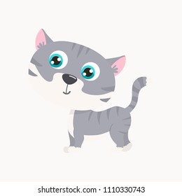 Cute cat vector illustration.