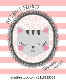 cute cat vector illustration