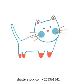 Cute cat vector illustration