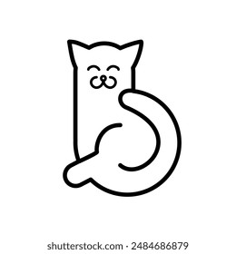 cute cat - vector illustration	