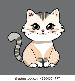 Lindo Vector e ilustración de gato. 