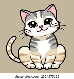 Cute cat vector and illustration
