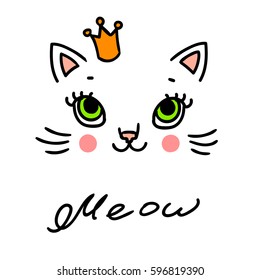 cute cat. vector illustration