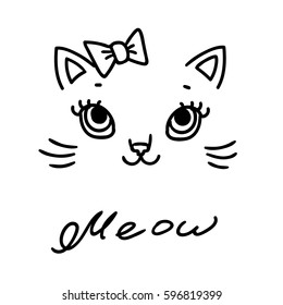 cute cat. vector illustration