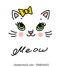 cute cat. vector illustration