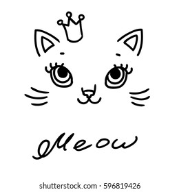 cute cat. vector illustration
