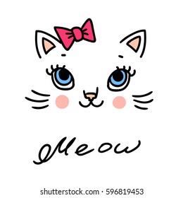 cute cat. vector illustration