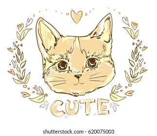 cute cat vector illustration