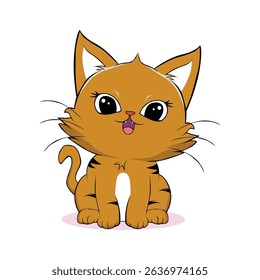Cute Cat Vector Illustration Art 