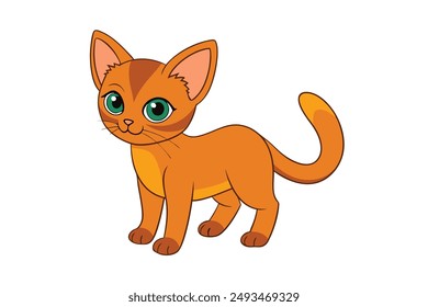 A Cute Cat Vector Illustration Cartoon, Clipart, and Line Art Designs.