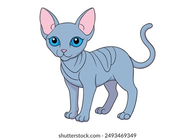 A Cute Cat Vector Illustration Cartoon, Clipart, and Line Art Designs.