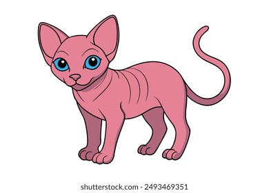 A Cute Cat Vector Illustration Cartoon, Clipart, and Line Art Designs.