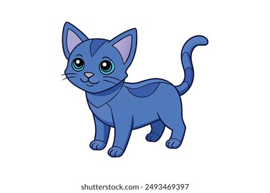 A Cute Cat Vector Illustration Cartoon, Clipart, and Line Art Designs.