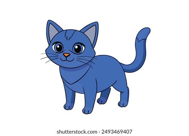 A Cute Cat Vector Illustration Cartoon, Clipart, and Line Art Designs.