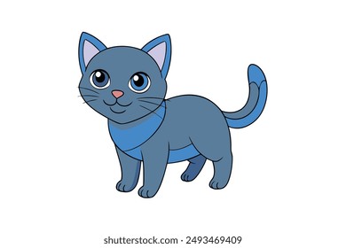 A Cute Cat Vector Illustration Cartoon, Clipart, and Line Art Designs.