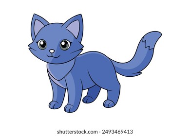 A Cute Cat Vector Illustration Cartoon, Clipart, and Line Art Designs.