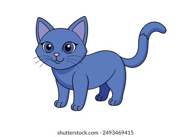 A Cute Cat Vector Illustration Cartoon, Clipart, and Line Art Designs.