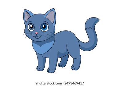 A Cute Cat Vector Illustration Cartoon, Clipart, and Line Art Designs.