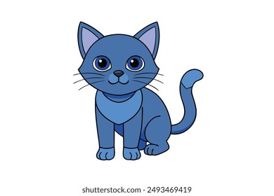 A Cute Cat Vector Illustration Cartoon, Clipart, and Line Art Designs.