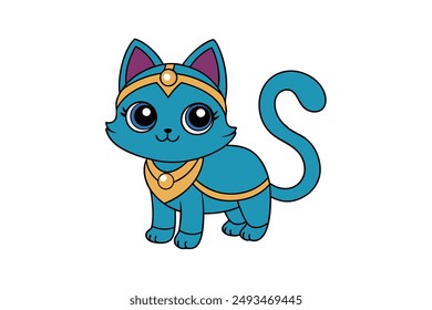 A Cute Cat Vector Illustration Cartoon, Clipart, and Line Art Designs.