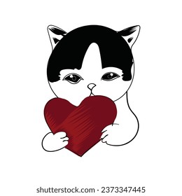 Cute Cat Vector Illustration Design