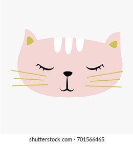 cute cat vector illustration fun colorful meow