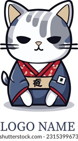 Cute Cat Vector Illustration Icon Sticker, Cat Mascot vector illustration character design, Simple cat Cartoon style