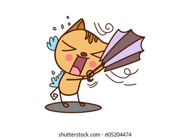 Cute Cat . vector illustration. Isolated don white background.