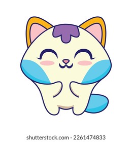 cute cat vector illustration template design