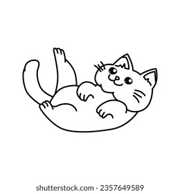 Cute cat vector illustration for your design asset