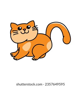 Cute cat vector illustration for your design asset