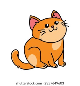 Cute cat vector illustration for your design asset